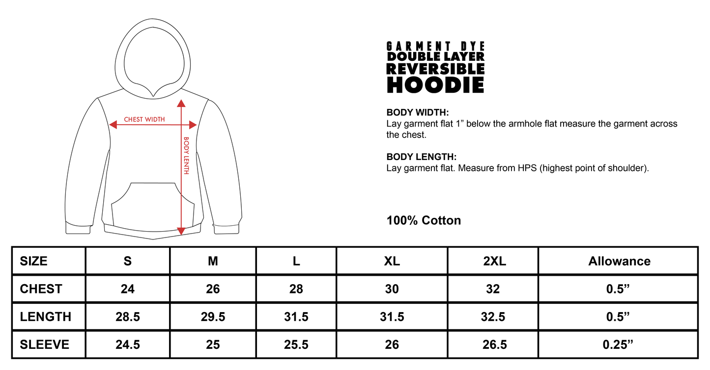 “Adventure” Double Layer Reversible Hoodie
